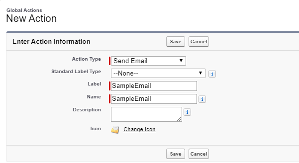 email option